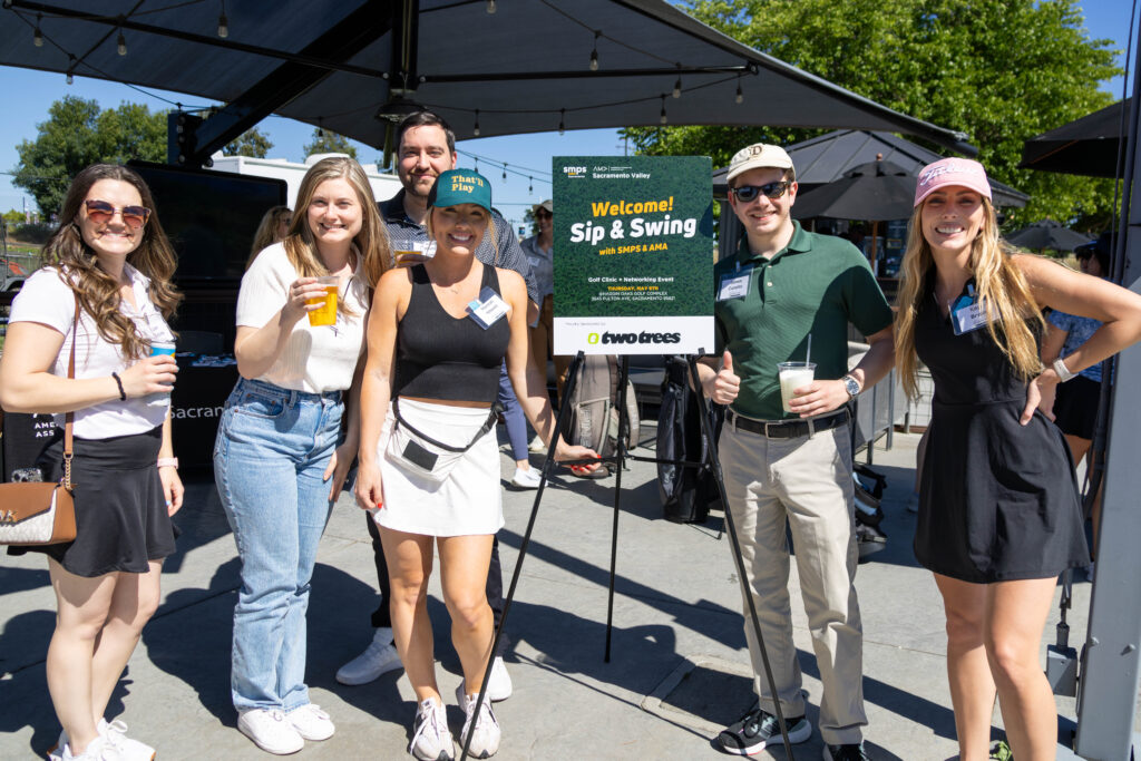 People at a Networking Event at Haggin Oaks's The Hang Out at the Driving Range.