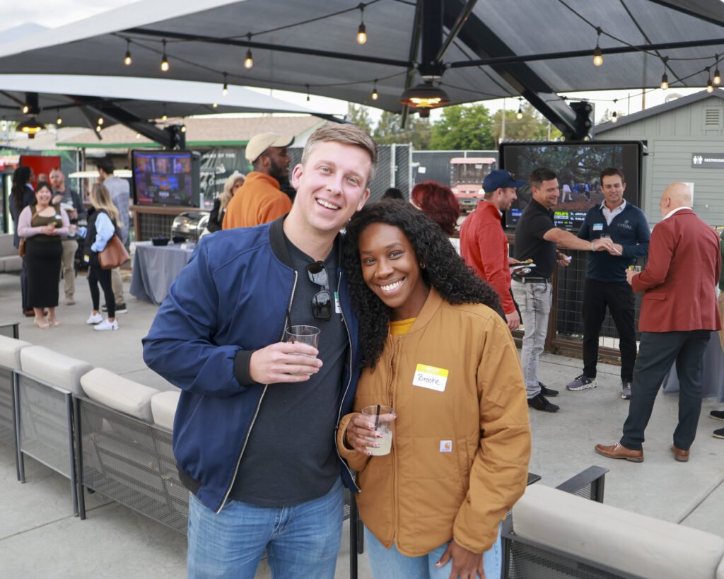 People at a Networking Event at Haggin Oaks's The Hang Out at the Driving Range.