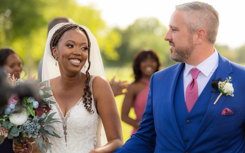 Bride & Groom all smiles